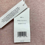 Vince Size Xl Women's Light Pink Solid Pullover Sweater