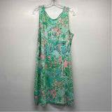 Lilly Pulitzer Size L Women's Green-Multi Print Shift Dress