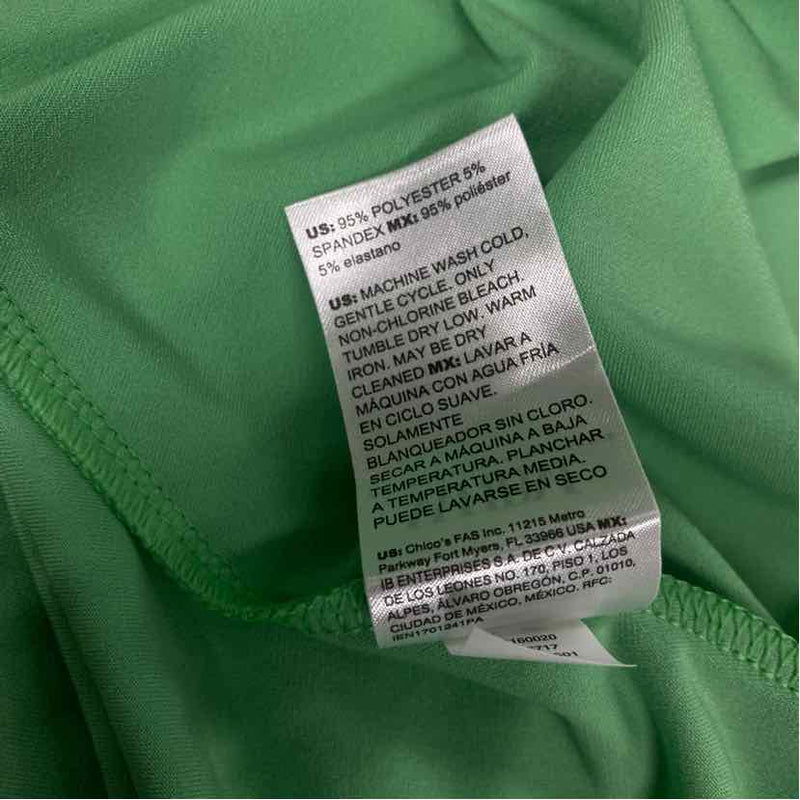White House Black Market Size M Women's Green Solid Fit And Flare Dress