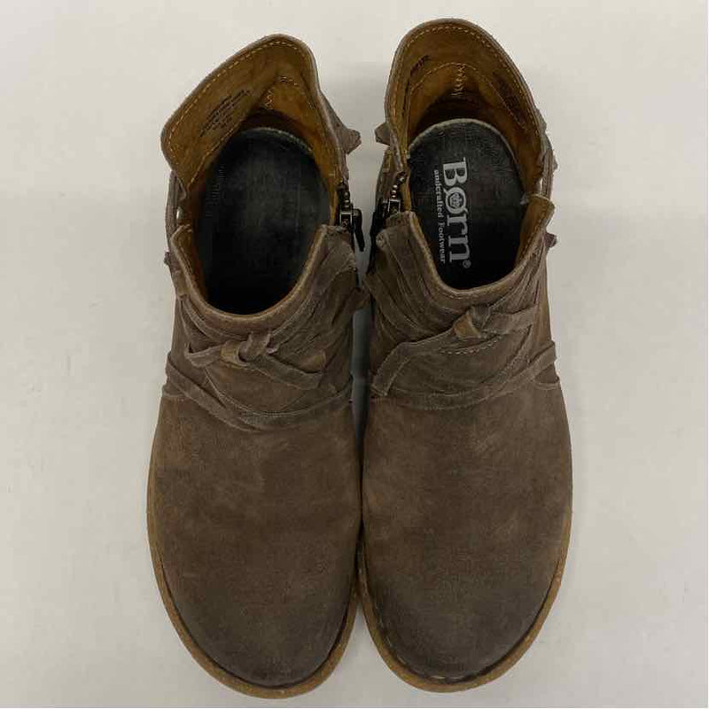 Born Size 8.5 Women's Brown Distressed Ankle Boots