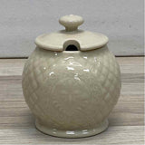 Longaberger Collectors Club Ivory Ceramic Sugar & Creamer