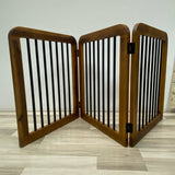 Brown-Black Wood Pet Gate - 3 panel