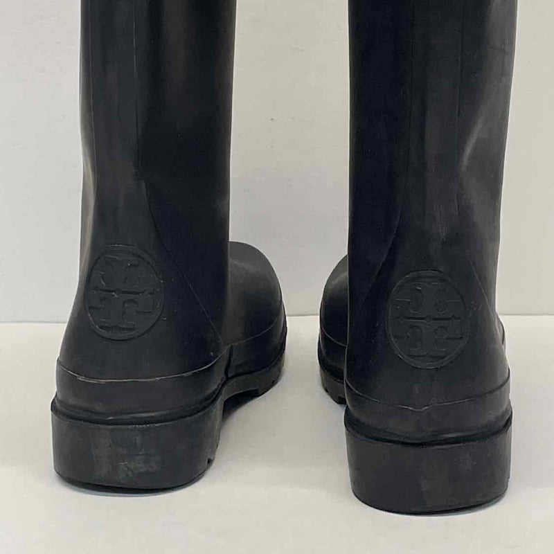 Tory Burch Size 8 Women's Black Solid Rain Boots