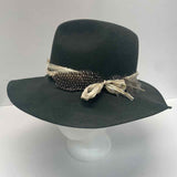 Lovely Bird Solid Green Felt Hat