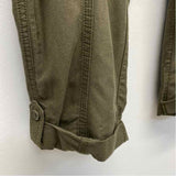 Calvin Klein Size S-4 Women's Green Solid Cargo Pants