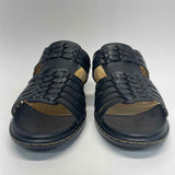 Softspots Size 8.5 Women's Black Solid Slip On Sandals