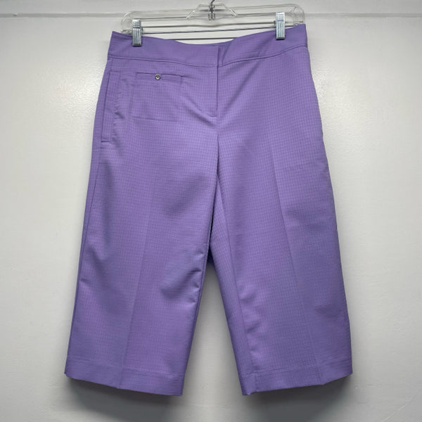 Izod Size 4 Women's Lilac Textured Bermuda Capri