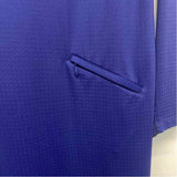 IBKUL Size L Women's Blue Solid Long Sleeve Dress