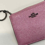 Coach Pink Leather Shimmer Coin Purse