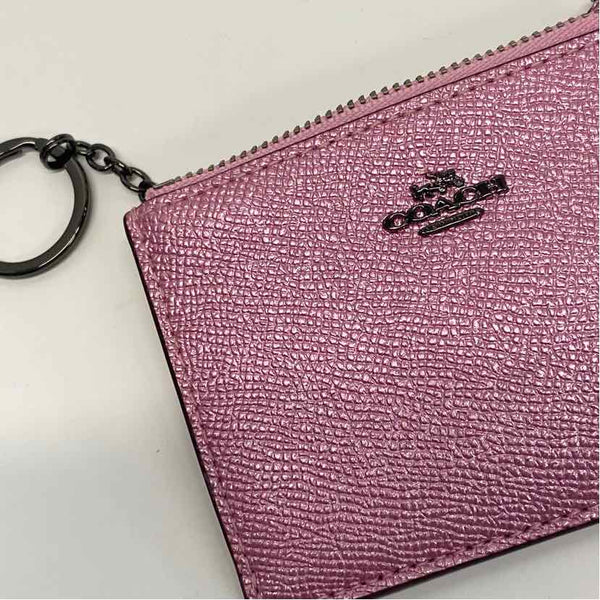 Coach Pink Leather Shimmer Coin Purse