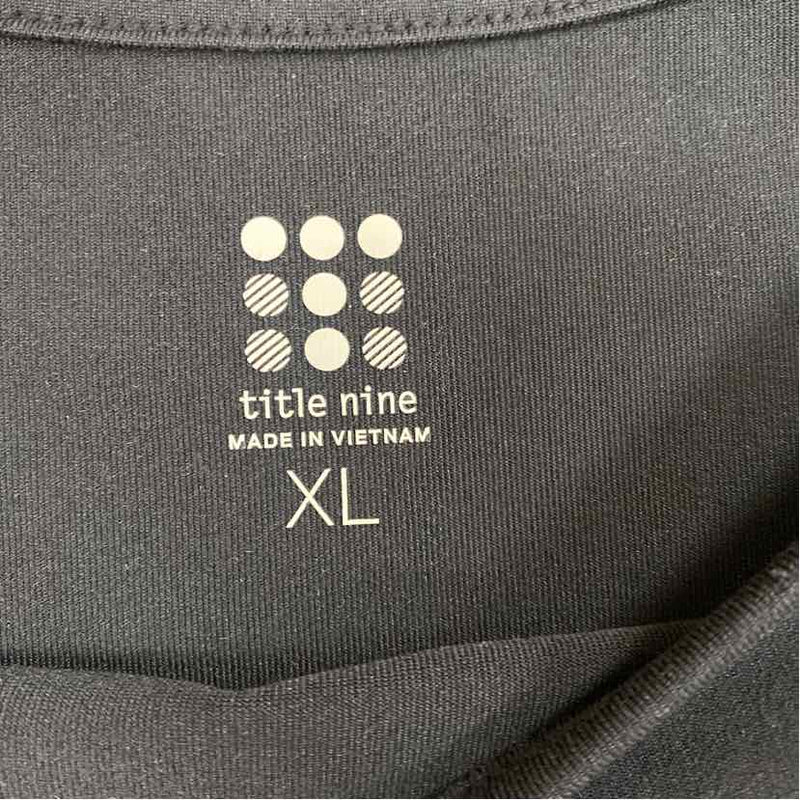 Title Nine Size Xl Women's Black Solid T-Shirt Dress