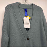 Kit + Ace Size M Women's Mint Solid Maxi-Button Up Sweater