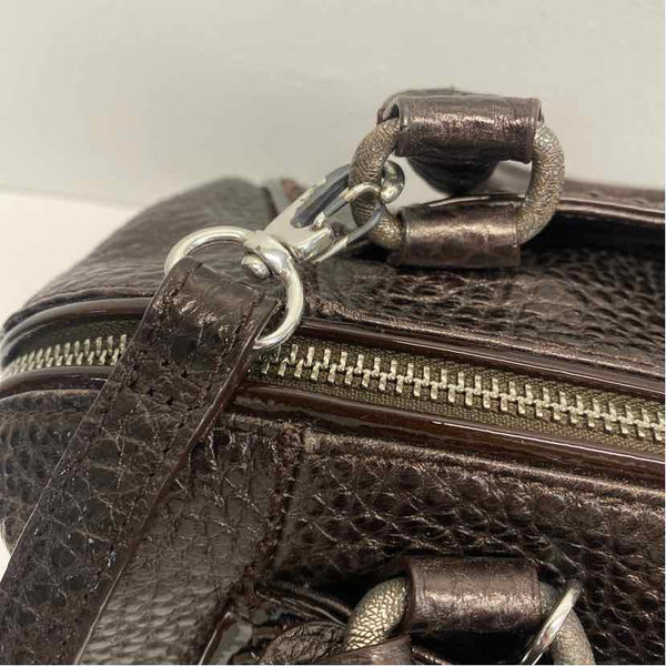 Brighton Josephine Brown Leather Solid Satchel Handbag