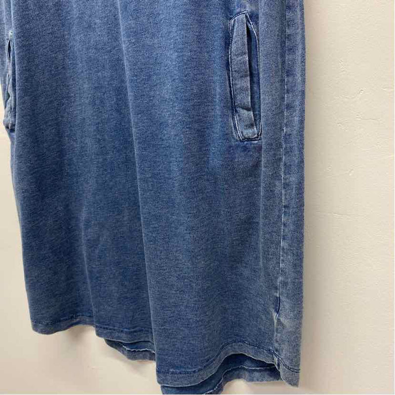Billy T Size L Women's Blue Tweed T-Shirt Dress
