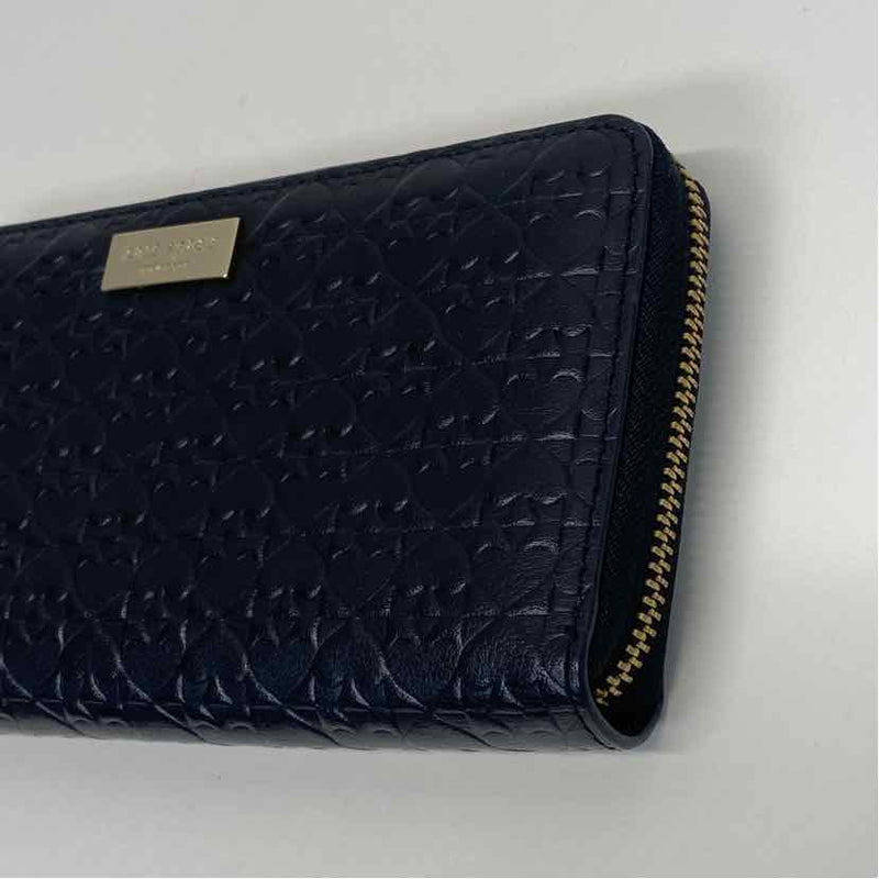 Kate Spade Black Leather Signature Zip Around Wallet