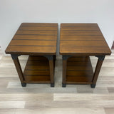 Ashley Side Brown-Black Wood Table