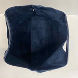 Neiman Marcus Navy Suede Solid Tote Handbag