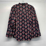 Tuckernuck Size M Women's Black-Multi Floral Pullover Blouse