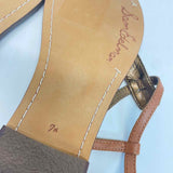 Sam Edelman Size 7.5 Women's Brown Solid Thong Sandals