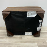 Brown Leather Ottoman