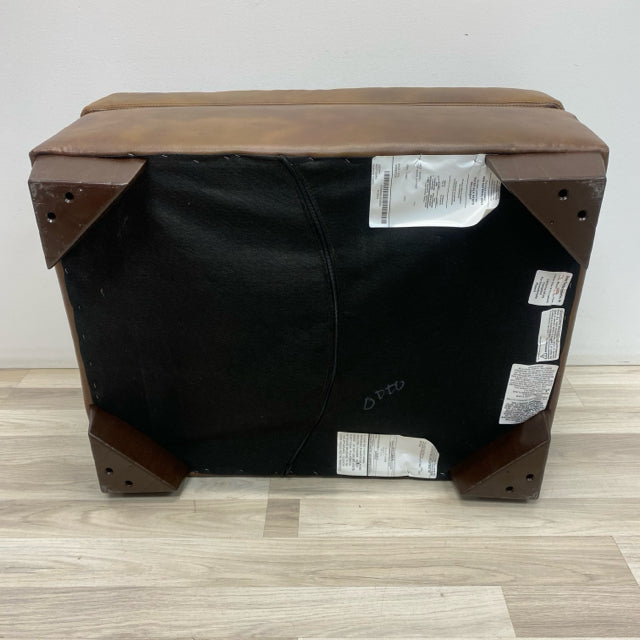 Brown Leather Ottoman