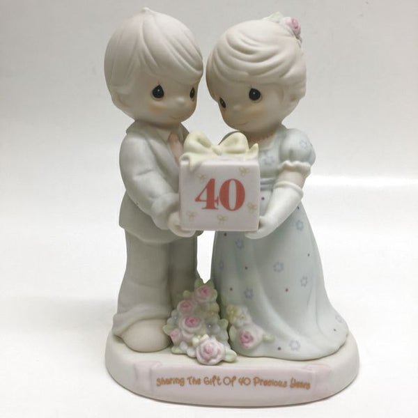 Precious Moments Figurine 163821  Sharing the Gift of 40 Precious Years