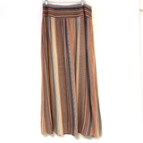 W by Worth Women's Size 10 Brown multi Pattern Rayon Maxi Skirt