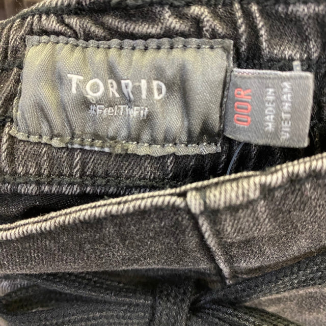 Torrid Women's Size 10 Black Tweed Drawstring Jeans