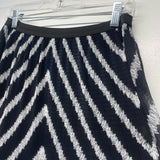 Chico's Size 0-4/6 Women's Black-White Stripe A Line-Maxi Skirt