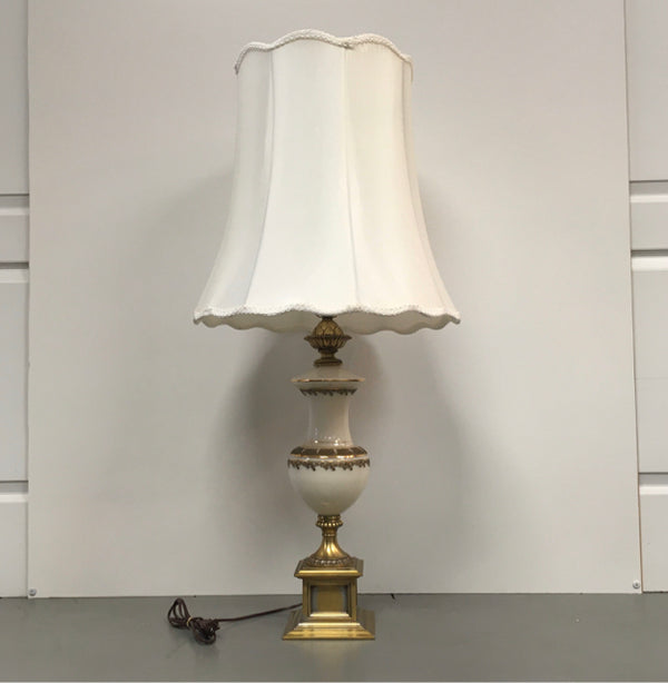 Lamp ceramic - brass