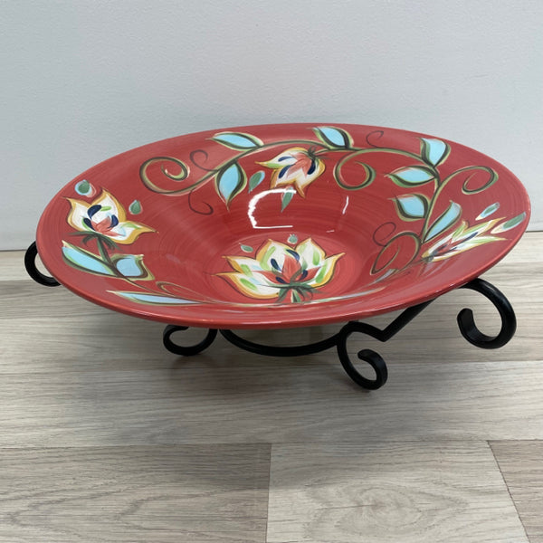 Southern Living at Home Red-Multi Ceramic Bowl