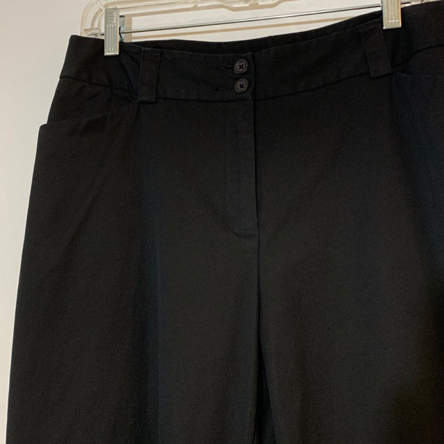 Lane Bryant Women's Size 14 Black Solid Cotton Chino Pants