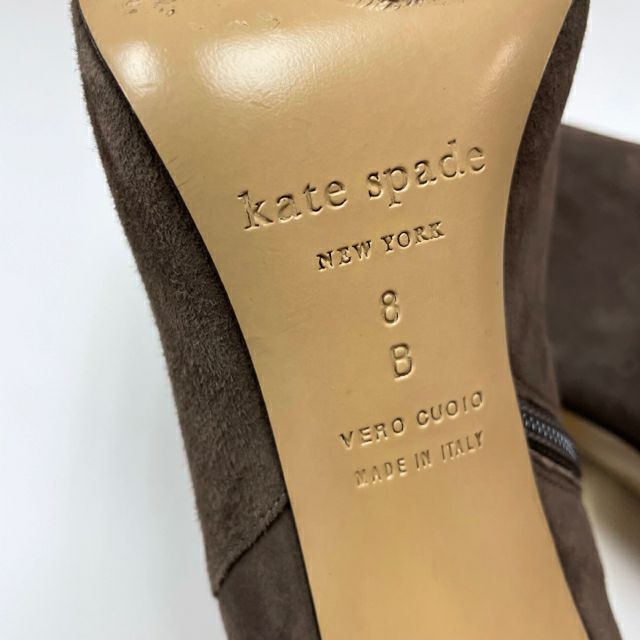 Kate Spade Size 8 Women's Brown Solid Suede High Heel Booties