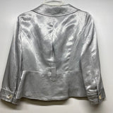 Rinascimento Women's Size S Silver Shimmer Button Down Jacket