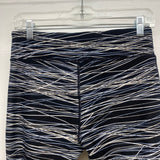 Calvin Klein Women's Size M Black-White Striped Capri Activewear Pants