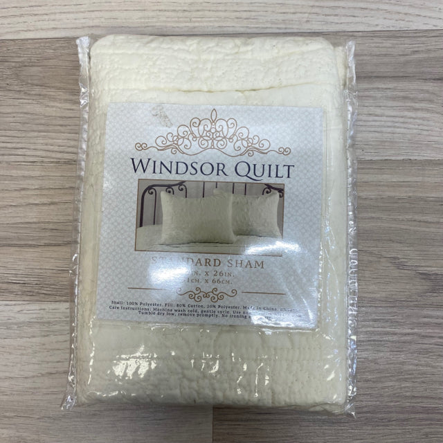 Windsor Quilt Off White Cotton Pillow Case