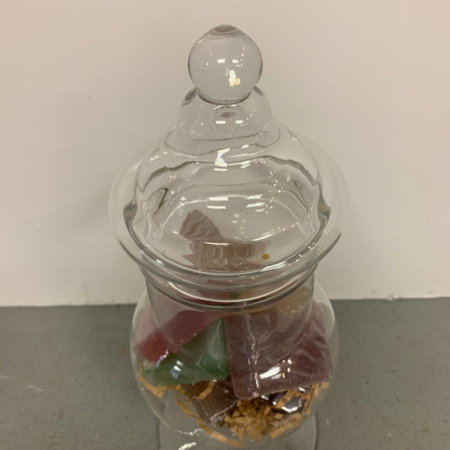 Clear-Multi Curvy Glass Jar with soaps