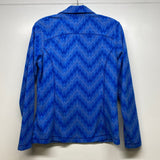 Columbia Women's Size S Blue Pattern Zip Neck Fleece