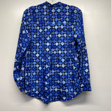 Michael Michael Kors Size S Women's Blue Geometric Tunic Blouse