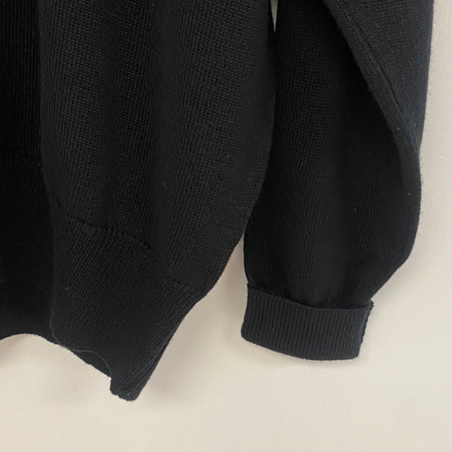 Burberry Men's Size L Black Knit Wool Solid Men's Sweater