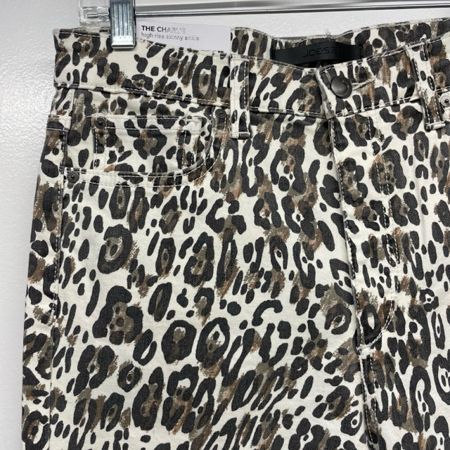 Joe's Size 30-10 Women's Brown-Multi Animal Print High Rise Skinny Ankle Jeans