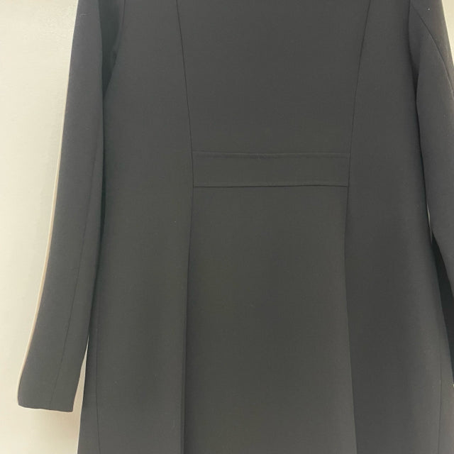Jones New York Women's Size 10-M Black-Multi Color Block Covered Zipper Coat