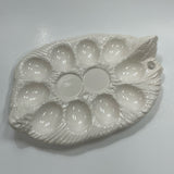 Ron Gordon Designs Off White Ceramic Egg Tray / Plate