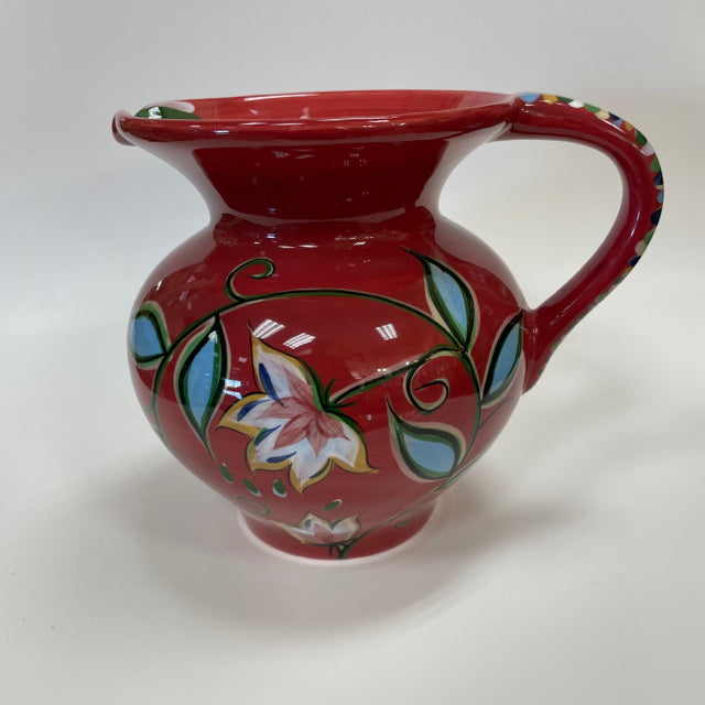 Southern Living at Home Red-Multi Ceramic Pitcher