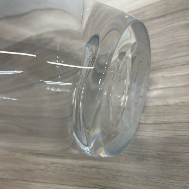 Clear Crystal Vase with Ruffled Edge