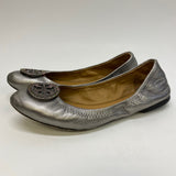 Tory Burch Size 7.5 Women's Silver Solid Ballet Flats Shoes