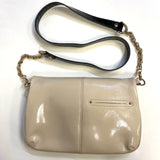 Makowsky Cream Colorblock Leather Handbag