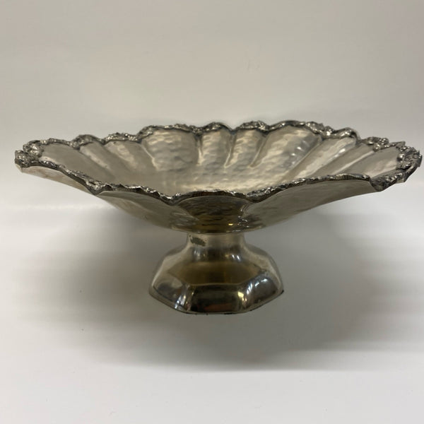 Vintage Ornate Silver Metal Footed Bowl