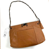 Hype Caramel Leather Solid Shoulder/ Clutch  Handbag