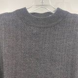 Jhane Barnes Size L Charcoal Knit Wool Blend Textured Men's Men's Sweater